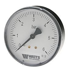 Watts F+R200(MDR) 63/10 Манометр радиальный нр 1/4"х 10 бар (63мм)
