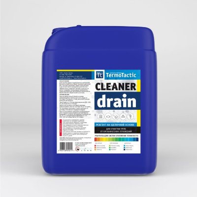 Реагент для промывки засоров канализации TermoTactic Cleaner Drain 10л.