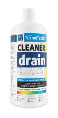 Реагент для промывки засоров канализации TermoTactic Cleaner Drain 1л.